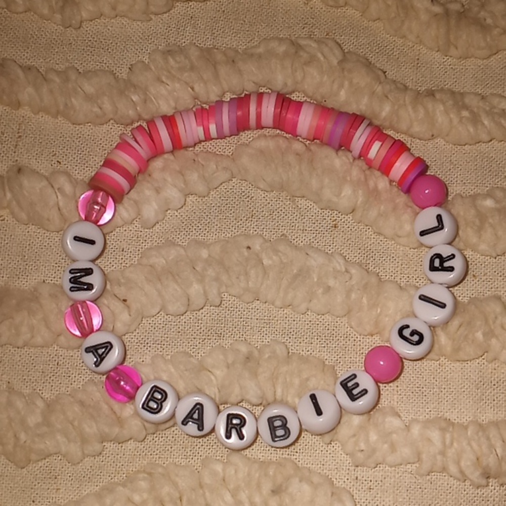 Handmade Barbie Stretch Bracelet One of a Kind